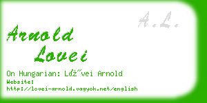 arnold lovei business card